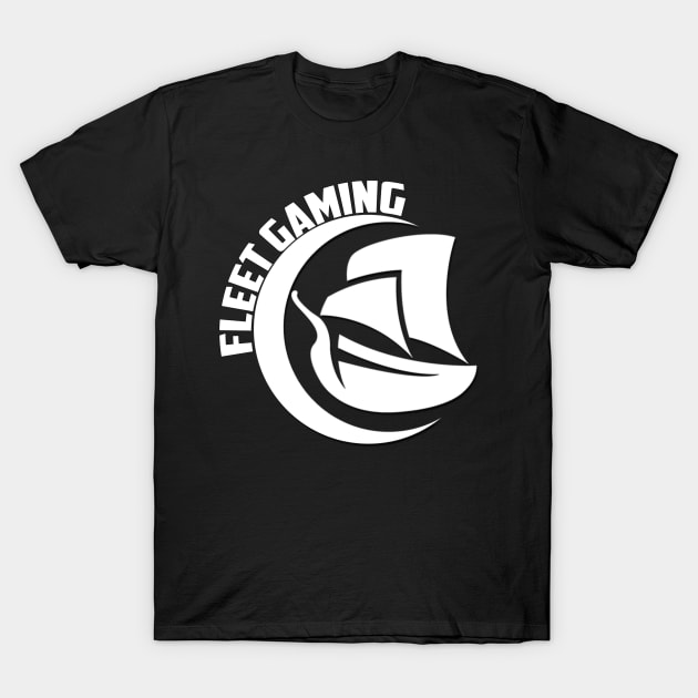 Fleet gaming white logo T-Shirt by FleetGaming